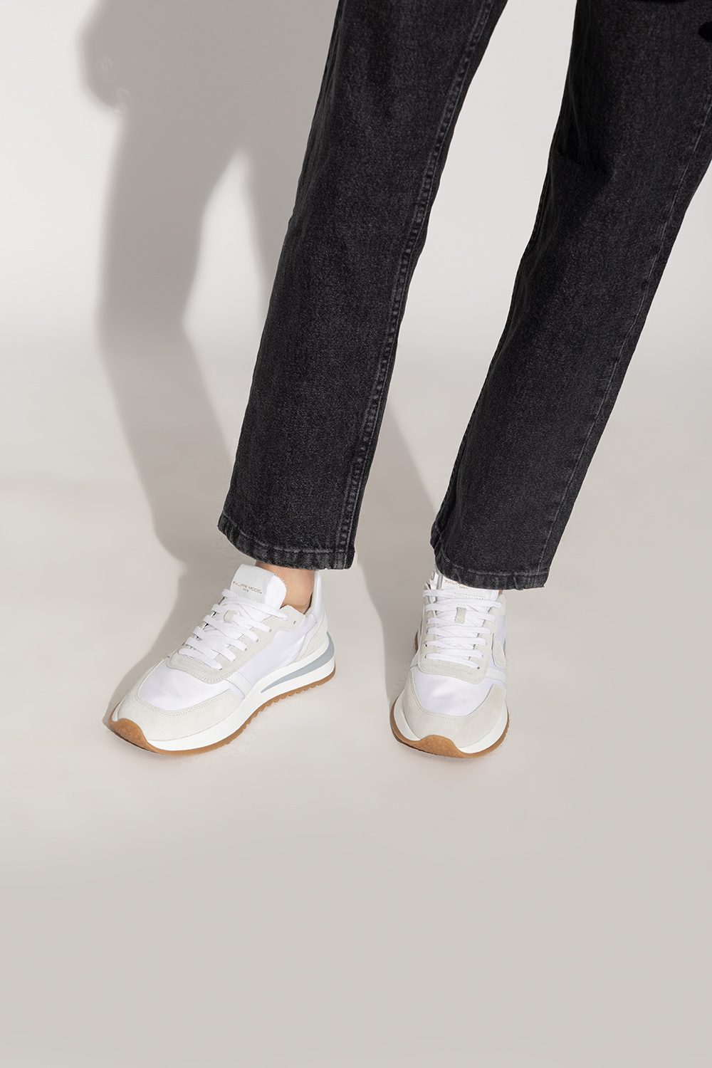 Philippe model tropez discount sneaker met suède details